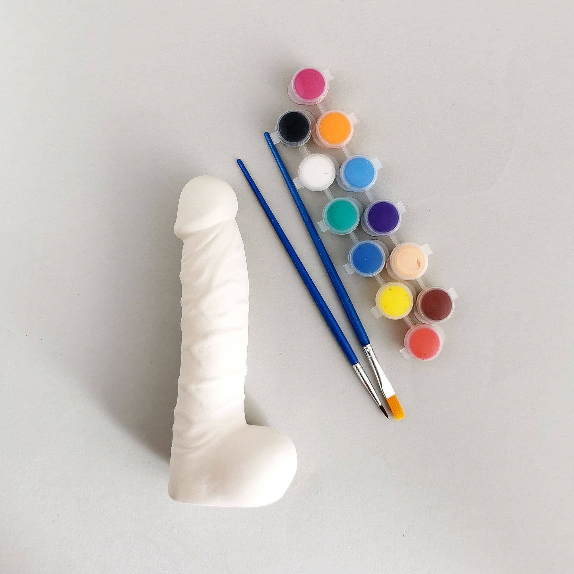 Cozy Home Ideas – wholesale DIY craft kit – Ceramic penis with paints - bachelorette coloring kit7