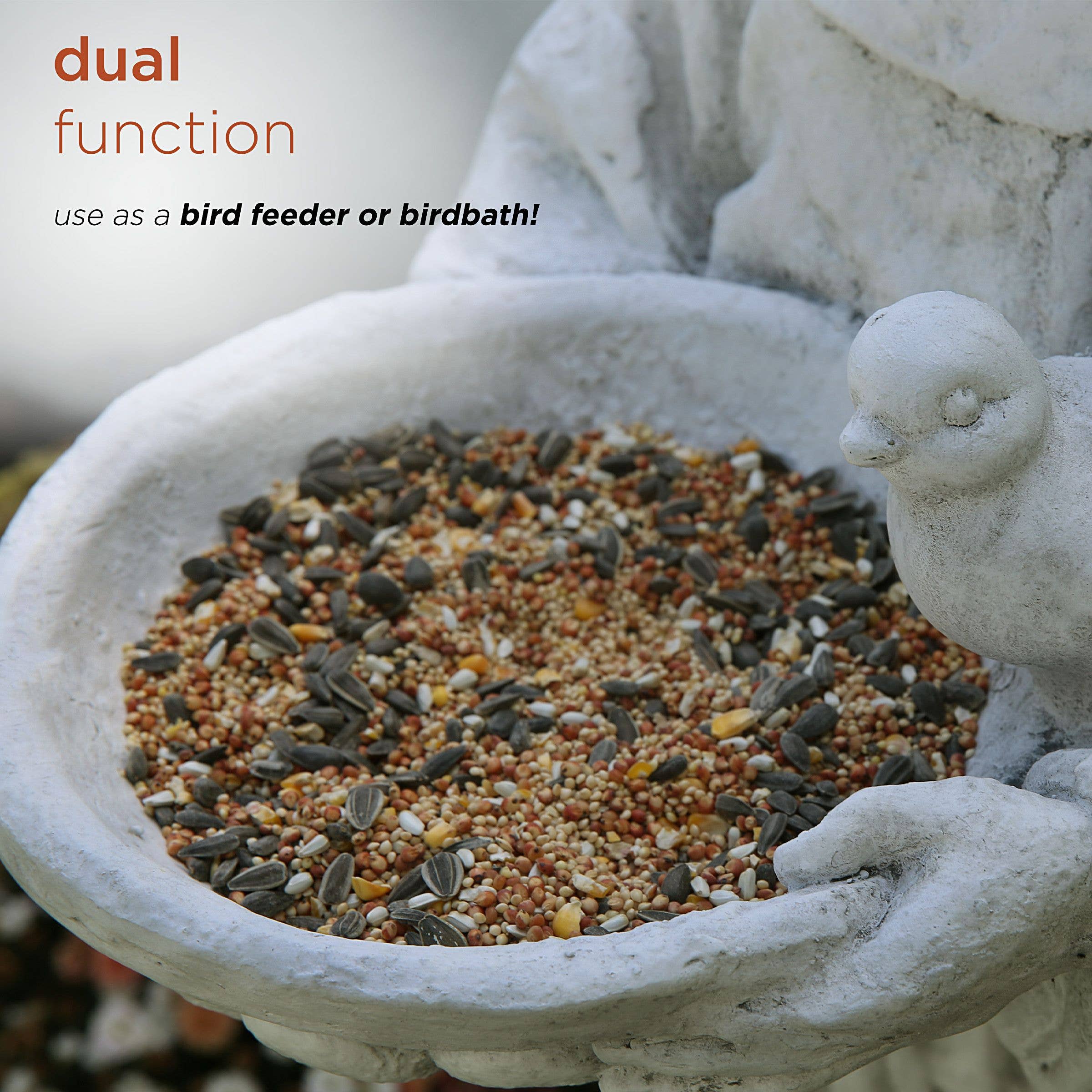 Alpine Corporation - Wholesale Outdoor Ornament/Decor - Alpine Corporation St. Francis Statue with Bird Feeder3