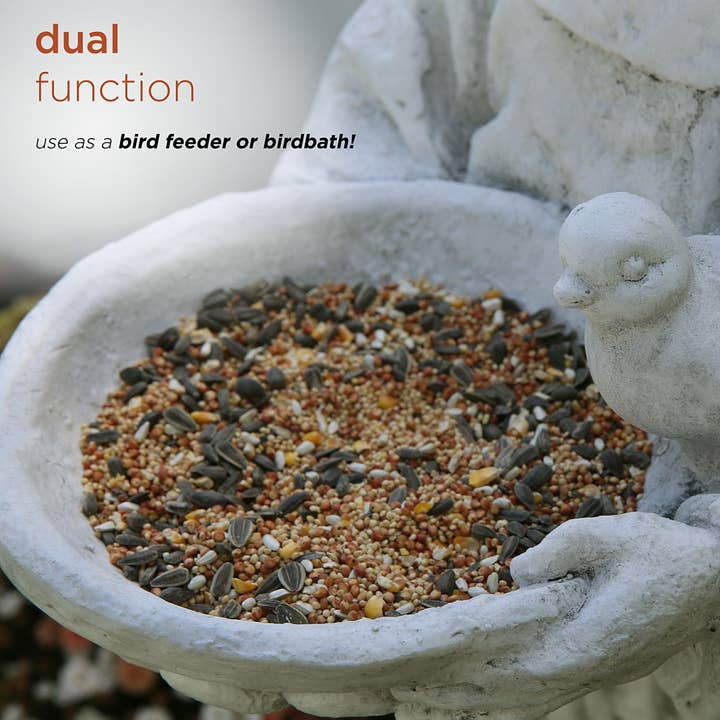 Alpine Corporation - Wholesale Outdoor Ornament/Decor - Alpine Corporation St. Francis Statue with Bird Feeder3