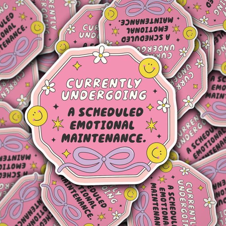 Vinylsticker Geplande Emotionele Onderhoud voor wholesale door Sonny Rising