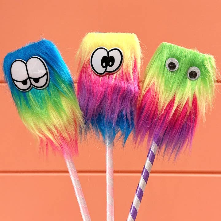 Wrapables.com - Wholesale Pen - Wrapables Fluffy Rainbow Monster Pens (Set of 5)6