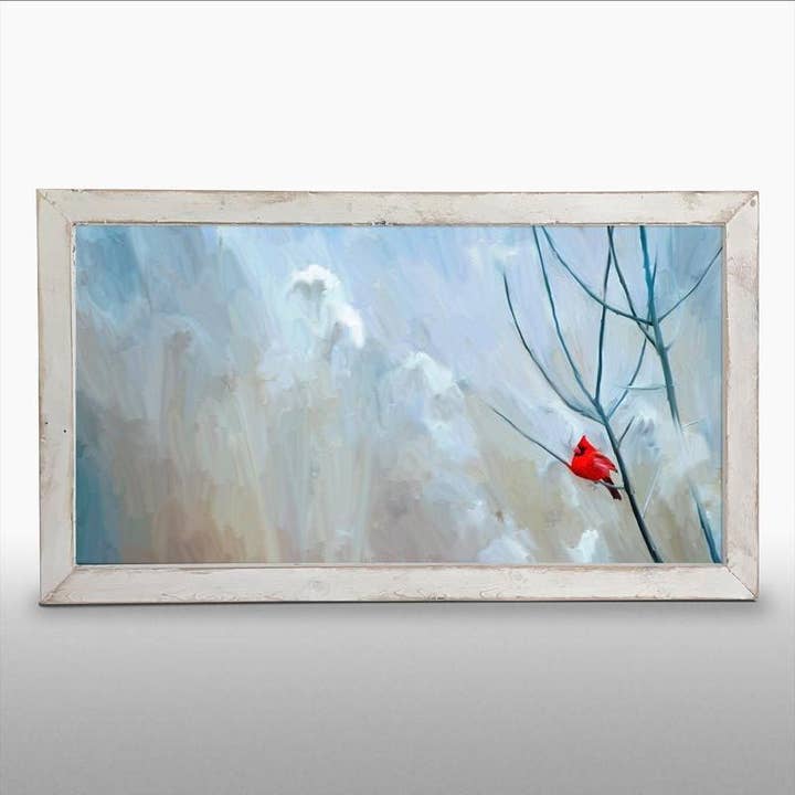 ginger blue - Wholesale Art Print - Cardinal on branch3