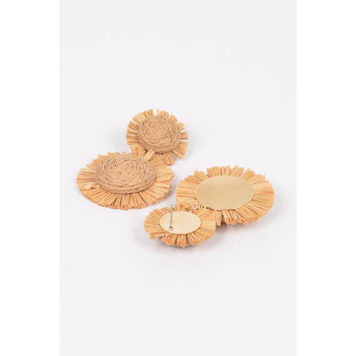 anbfashion - Wholesale Dangle Earrings - Faux Straw Dangling Earring AME3464COB
