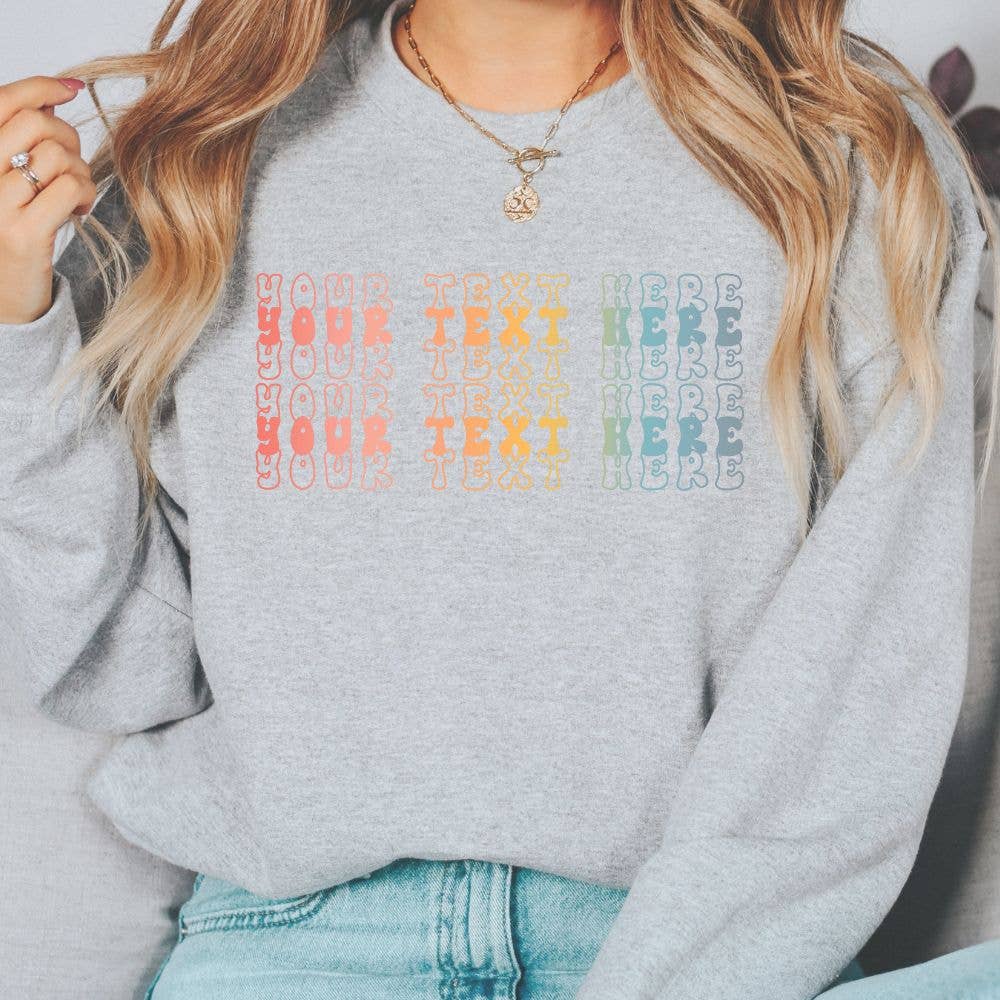 The Funnel Cake Tree - Wholesale Graphic Sweatshirt - Women's - Your Rainbow Your Way Crewneck Sweatshirt Custom7