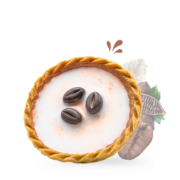 Tartelette en cire parfumée mocaccinno pour la vente par Les Fées Mères