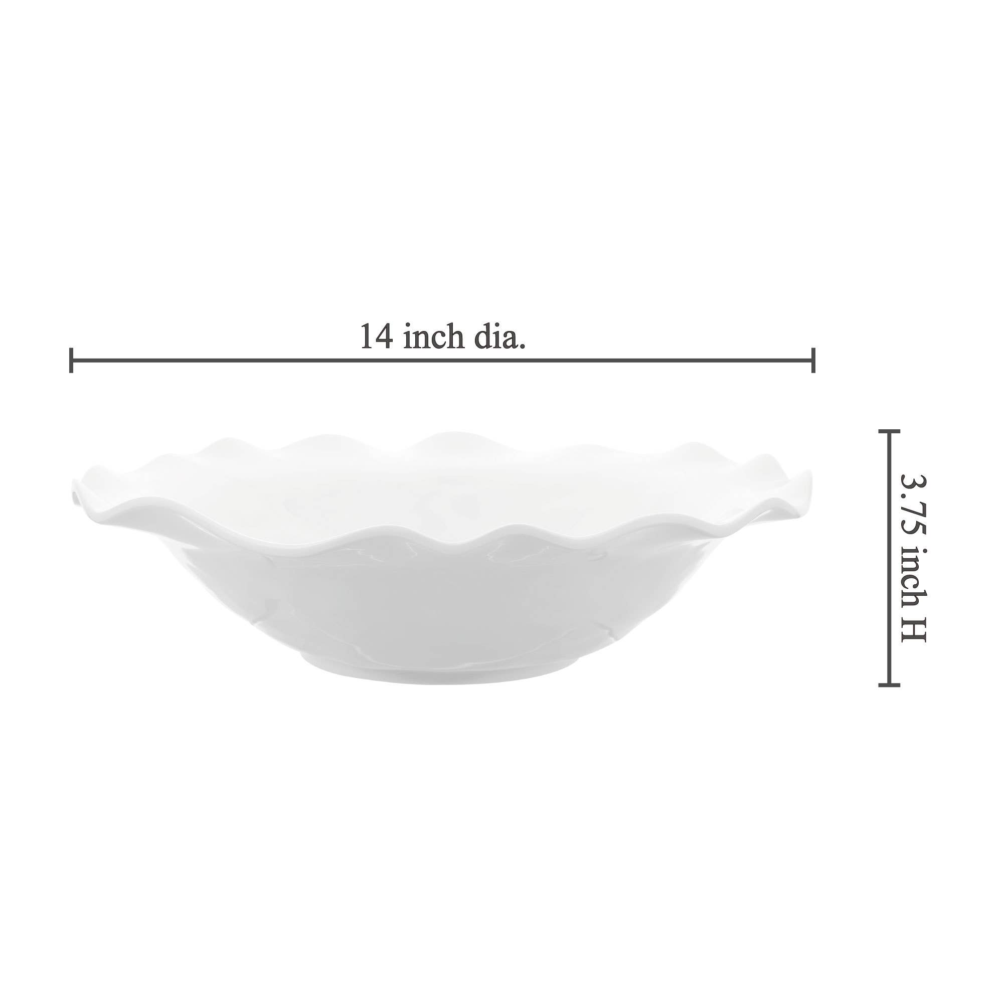 Supreme Housewares - Wholesale Serve Bowl - White 14" Melamine Serving Bowl1