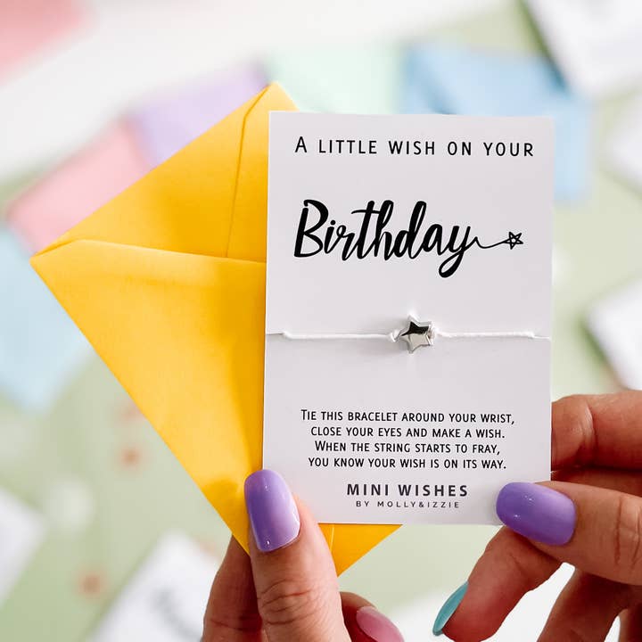 Birthday Mini Wish Bracelet for wholesale by by Molly&Izzie
