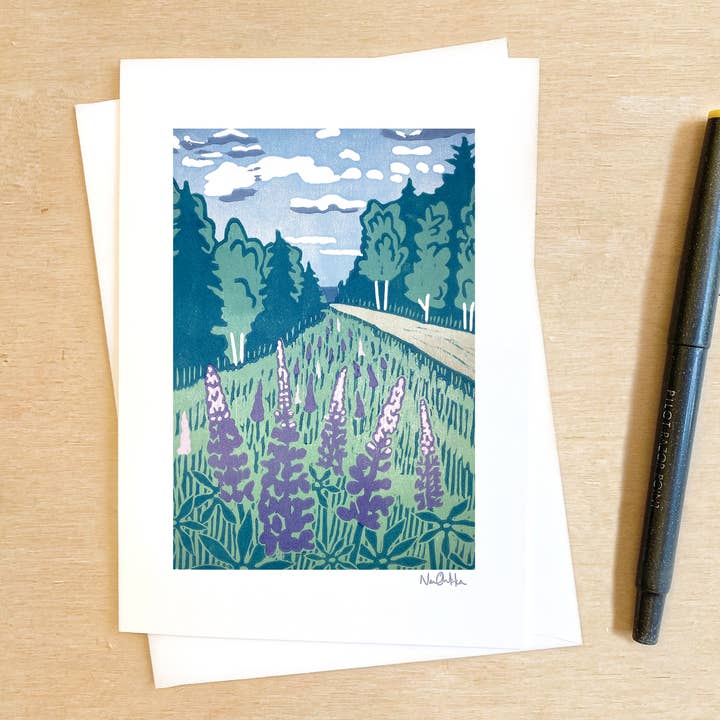 A Morning in June Blank Greeting Card for wholesale by Nan Onkka Prints