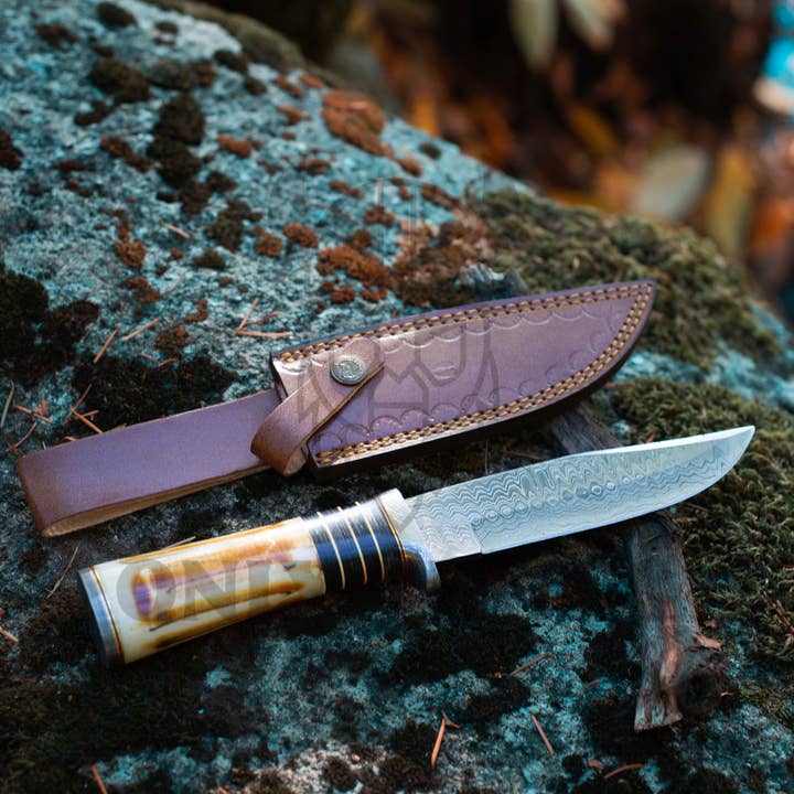 OnlyViking – wholesale Pocket knife/holder – Damascus Hunting Knife | OnlyViking