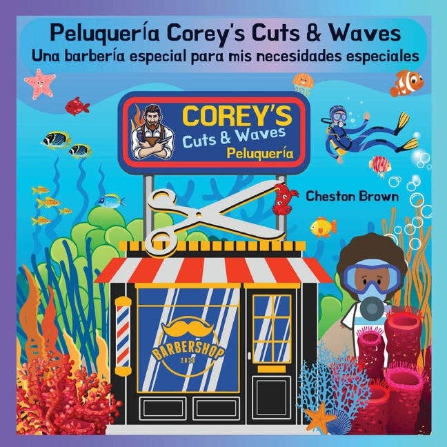Books by splitShops - Wholesale Early Reader Book (6-8) - Peluquería Corey's Cuts & Waves: Una barbería especial para mis necesidades especiales - Paperback