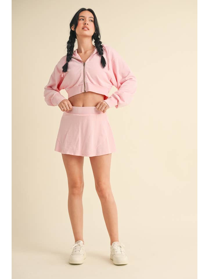 KIMBERLY C - Wholesale Hoodie - Women's - Mineral Wash Oversized Crop Hoodie1