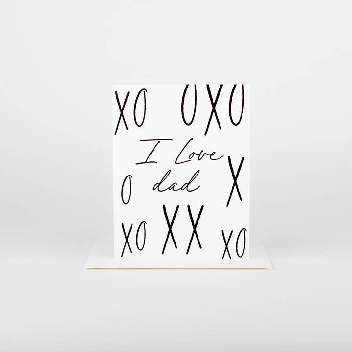 Carte de vœux I Love Dad XO pour la vente par Wrinkle & Crease Paper Products