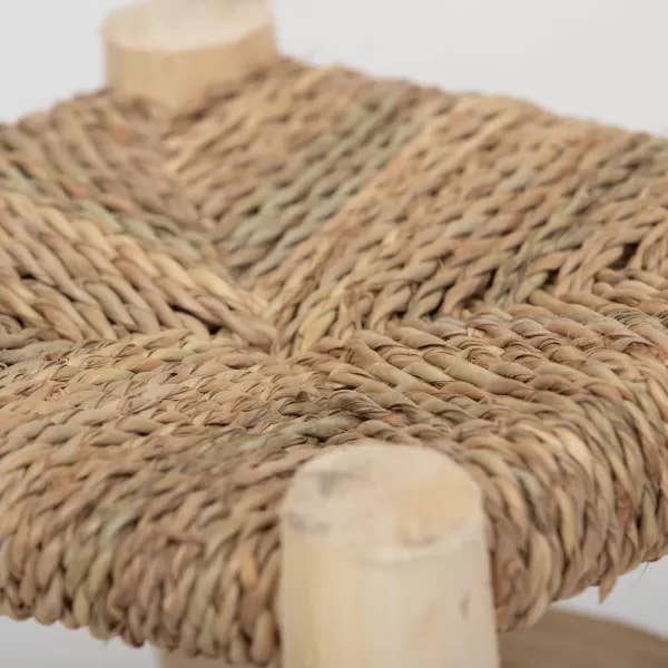 REMOVED BRAND - Vente Tabouret - MARRO - Tabouret bois naturel et doum tressé1