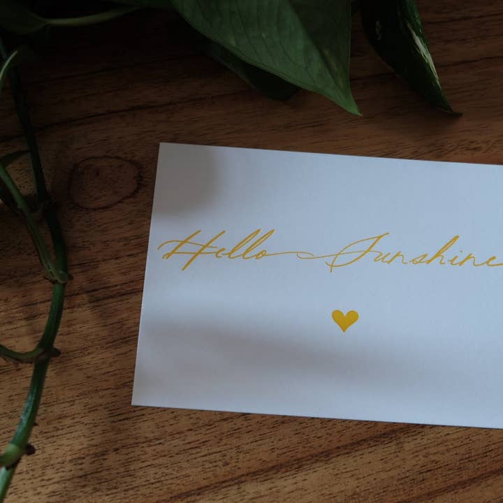 “Hello Sunshine” card for wholesale by Cléo Lebrun - Atelier d'art