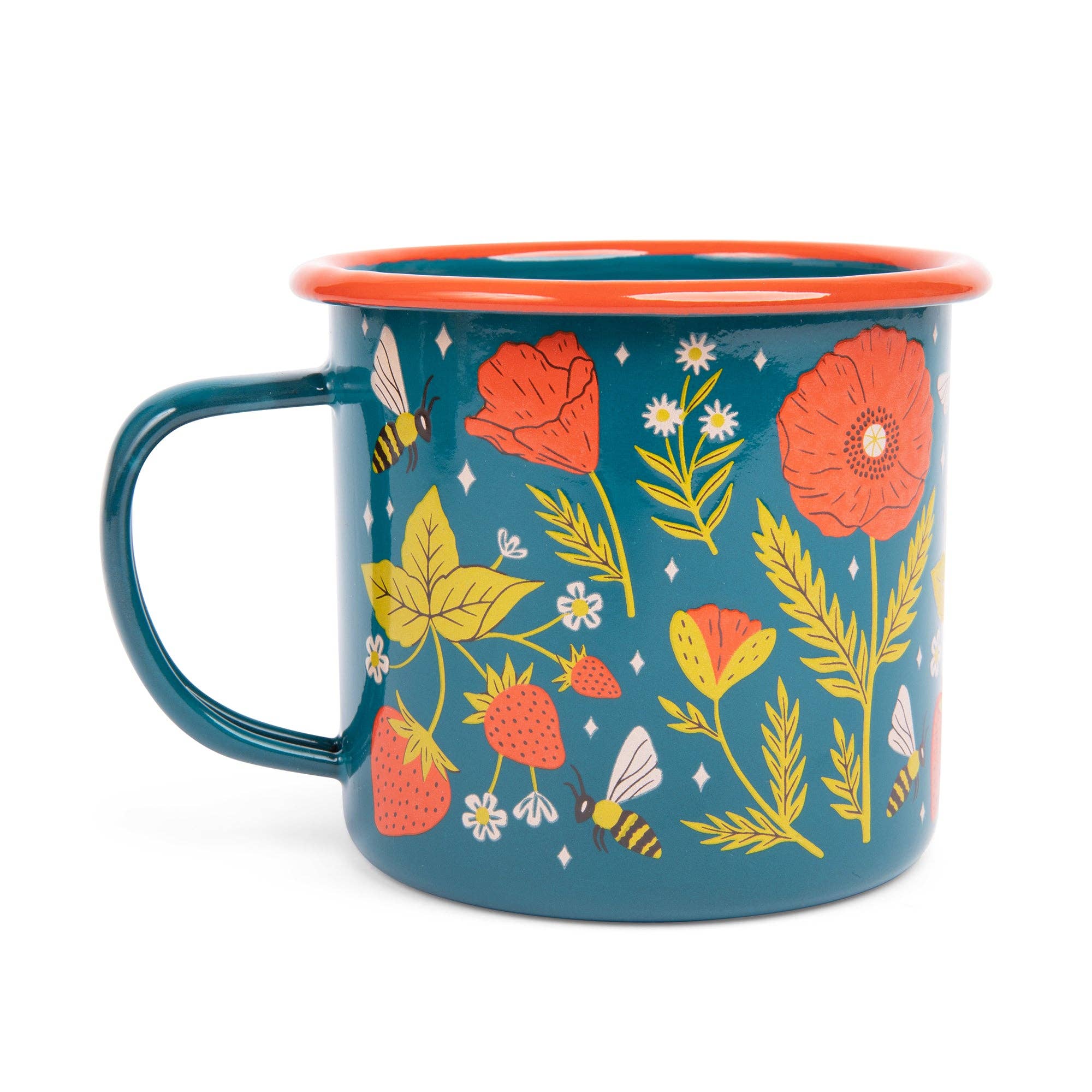 Trek Light - Wholesale Coffee Mug - Enamel Coffee & Camp Mug | Garden Buzz | Honeybee | 16oz1