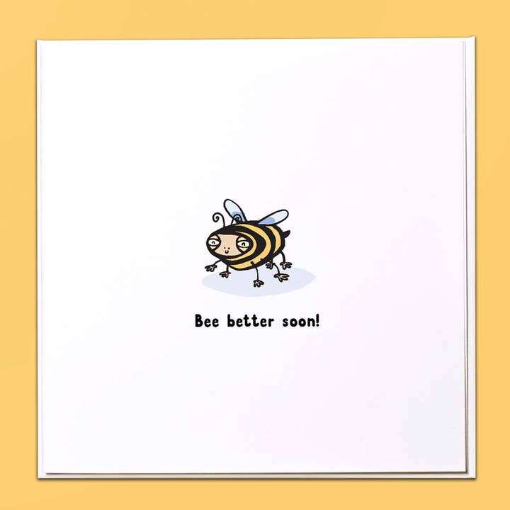 Guéris vite, petite abeille ! Carte de vœux pour la vente par The Crafty Giraffe