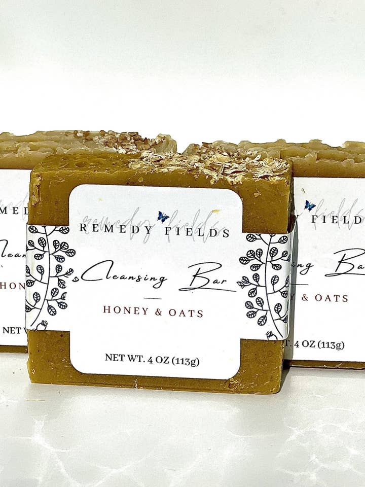 Honey & Oats Cleansing Bar for wholesale by Remedy Fields