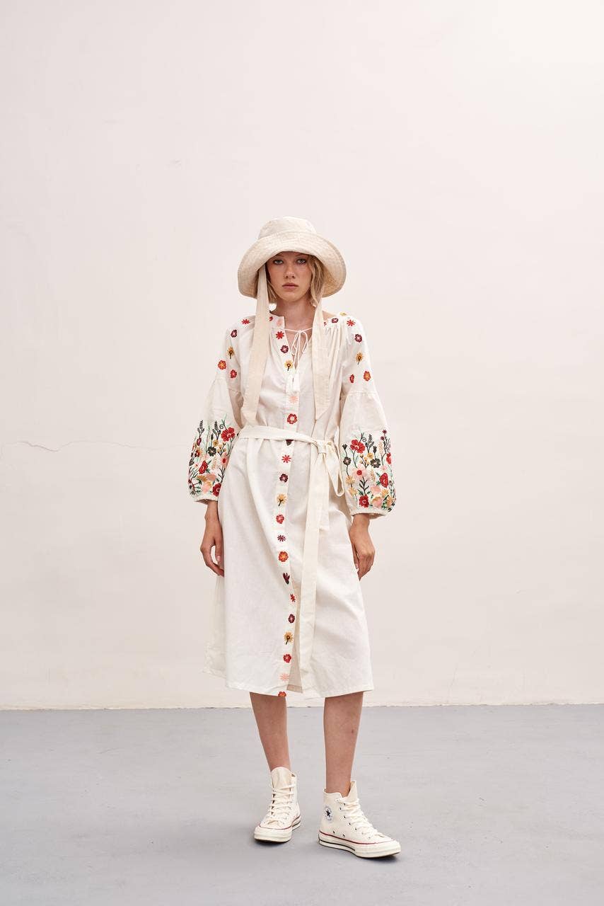 Handmade Originals Ukraine - Wholesale Dress - Women's - Embroidered Dress Spring Flowers6