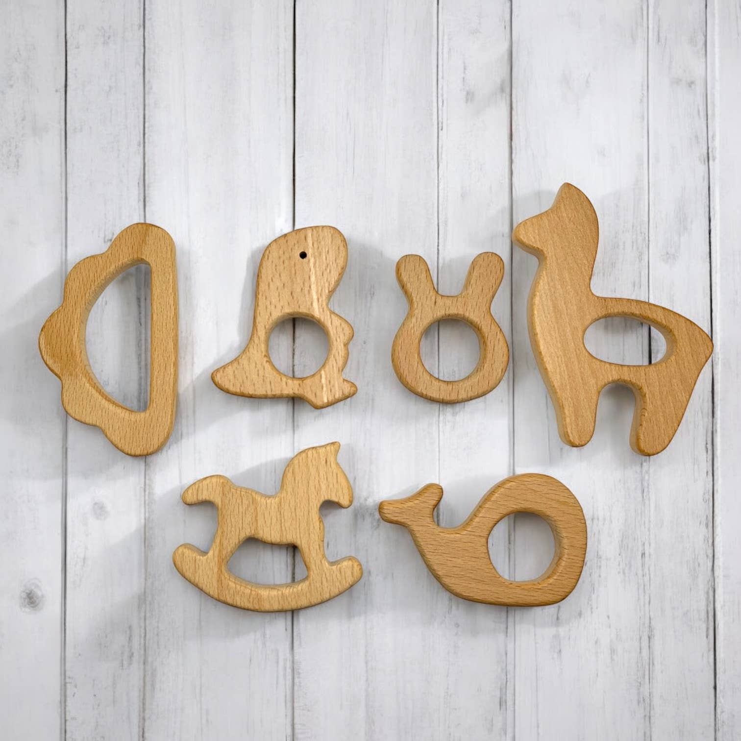 Jolly Bundles – Mordedor - Bebé por atacado – Pingente de madeira natural em forma de animal/presente de suprimentos para dentes para bebês5