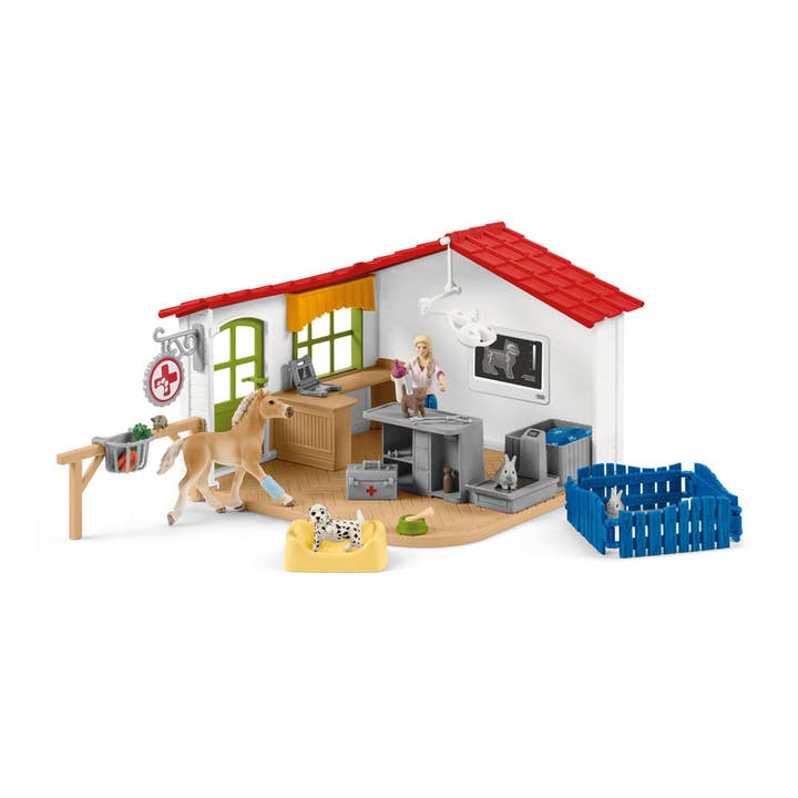 Studio veterinario SCHLEICH Farm World con animali domestici (42502) per la vendita all'ingrosso da parte di Meroncourt Europe Ltd