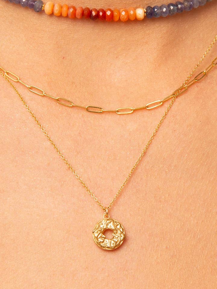 Bagel & Lox Charm Necklace for wholesale by Banana Menorah