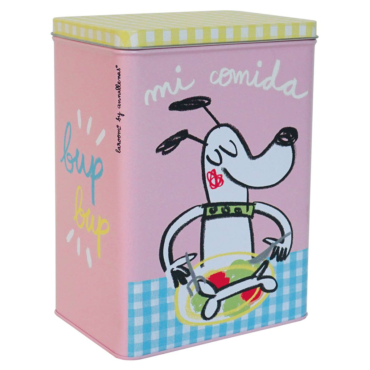 Laroom - Wholesale Pet Treat Jar - Dog - Metal box “my food” for dogs small pink0