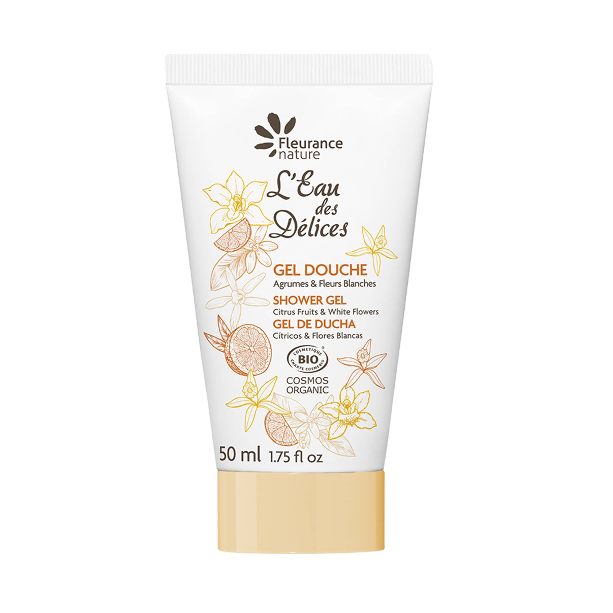 Fleurance Nature - Wholesale Body Wash/Shower Gel - SHOWER GEL WATER OF THE DELIGHTS CITRUS AND WHITE FLOWERS 50ML0
