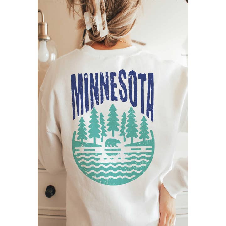 A. BLUSH CO - Wholesale Graphic Sweatshirt - Women's - BACK MINNESOTA Graphic Sweatshirt1