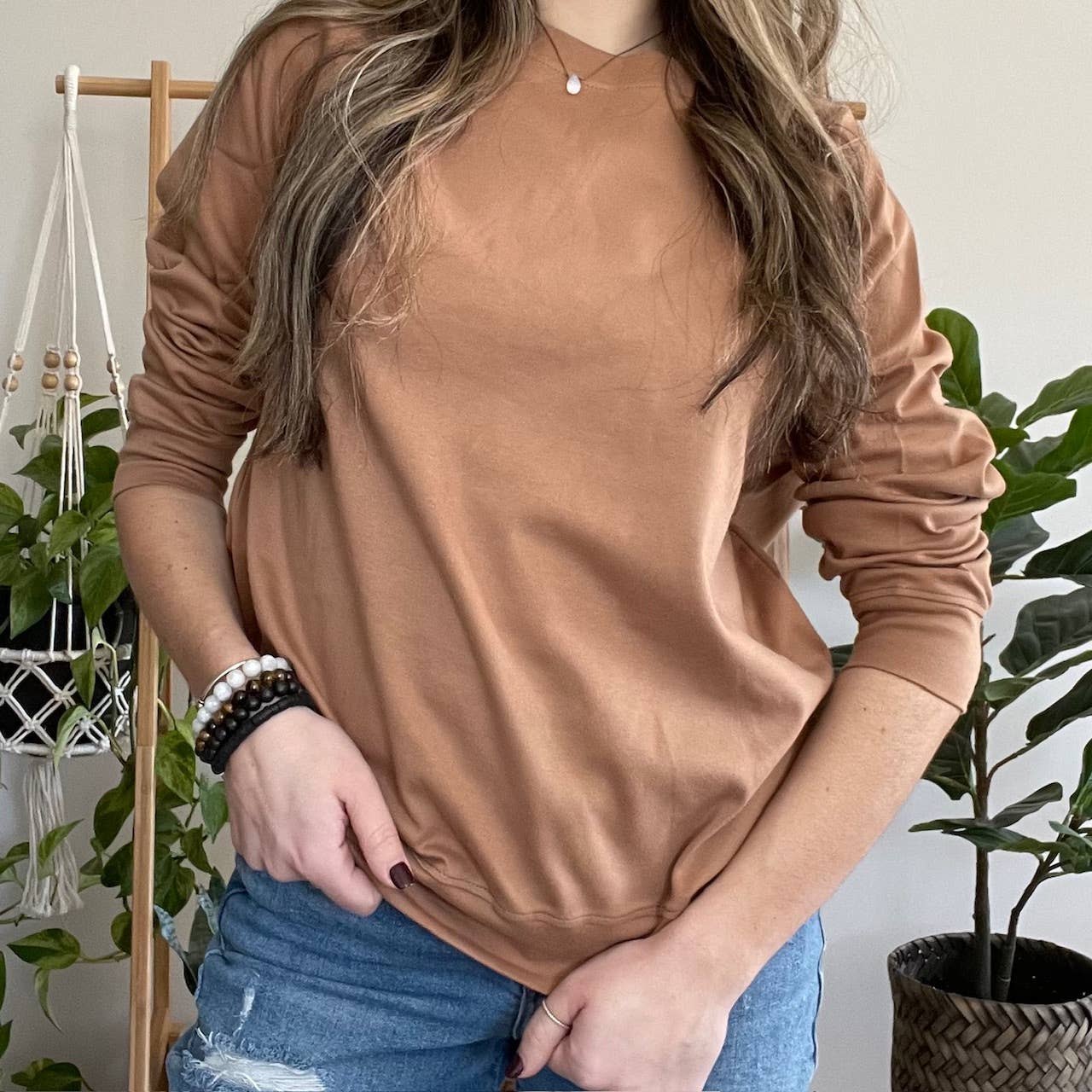 Gaia Baby Goods - Wholesale Sweatshirt - Women's - Women's Organic Cotton Lightweight Long Sleeve Pullover0