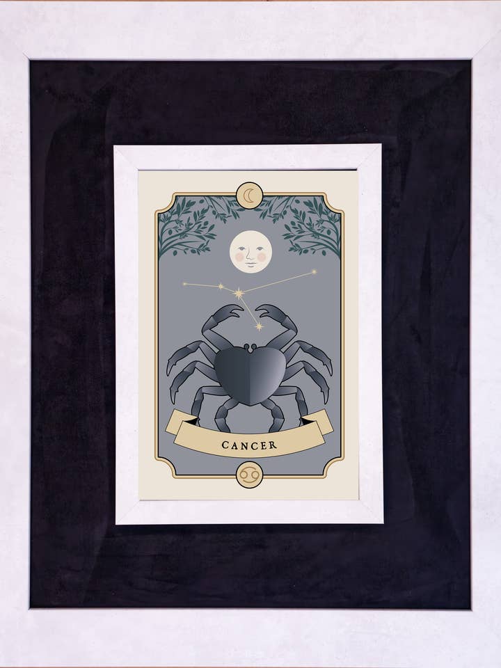 Cancer avec terre cuite blanche et tissu pour la vente par The Brightener Group