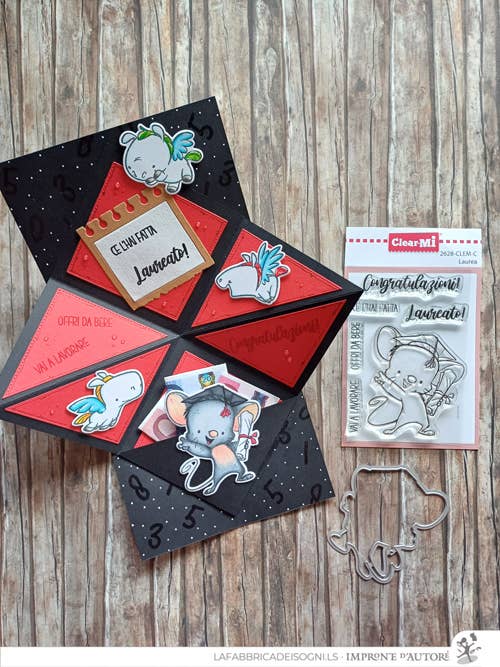 Impronte D'Autore - Wholesale Rubber/Decorative Stamp - Clear polymer stamps Graduation ENG5