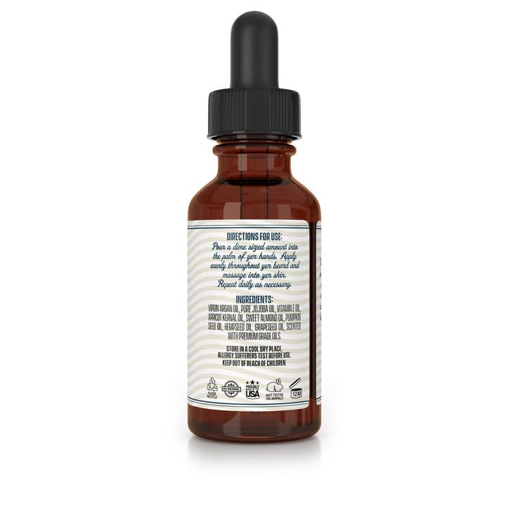 POPEYE Shave Company - Wholesale Beard Styling Product - BRUTUS Beard Oil 1oz Sandalwood