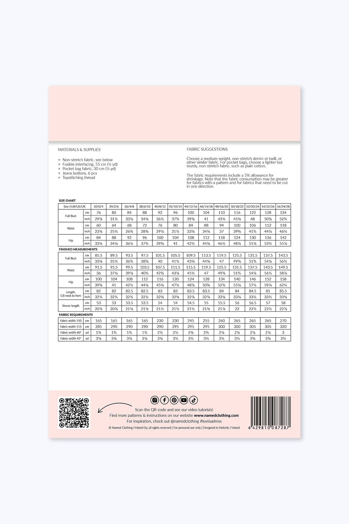 Named Clothing Finland Oy – wholesale Sömnadskit – Loviisa jeansklänning i A-linje9