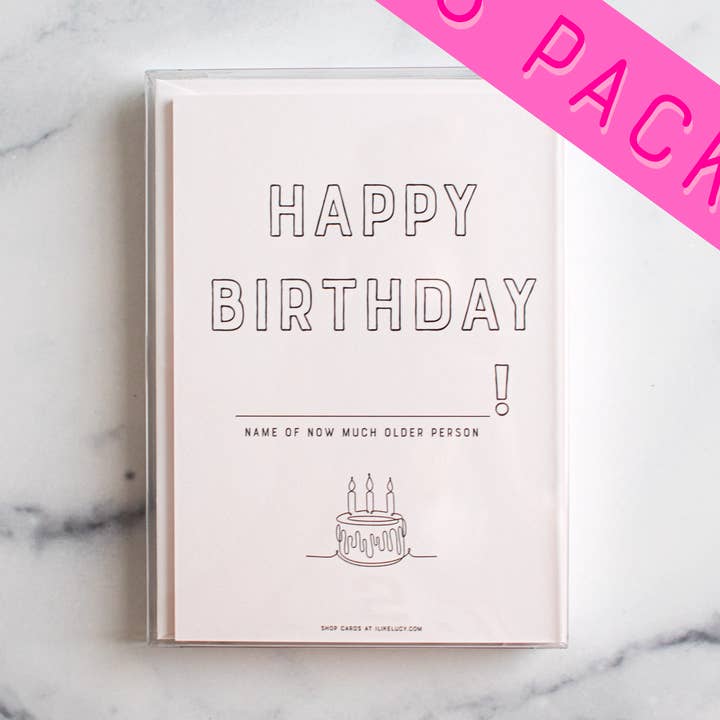"Happy Birthday" (8 Pack Stationary Set) for wholesale by I Like Lucy
