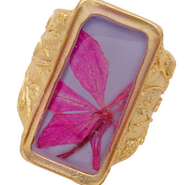 Shari Dixon - Wholesale Cocktail/Statement Ring - Mountain Peach Blossom Adjustable Ring0