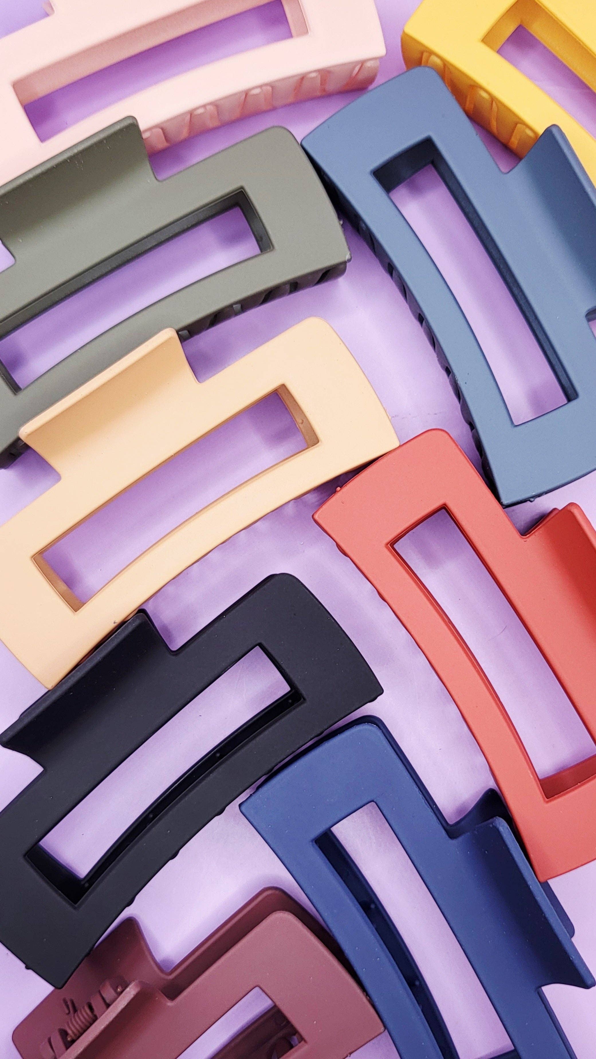 Multicolor Bold Block Colour Hair Clamps Pack of 12 for wholesale on Faire2