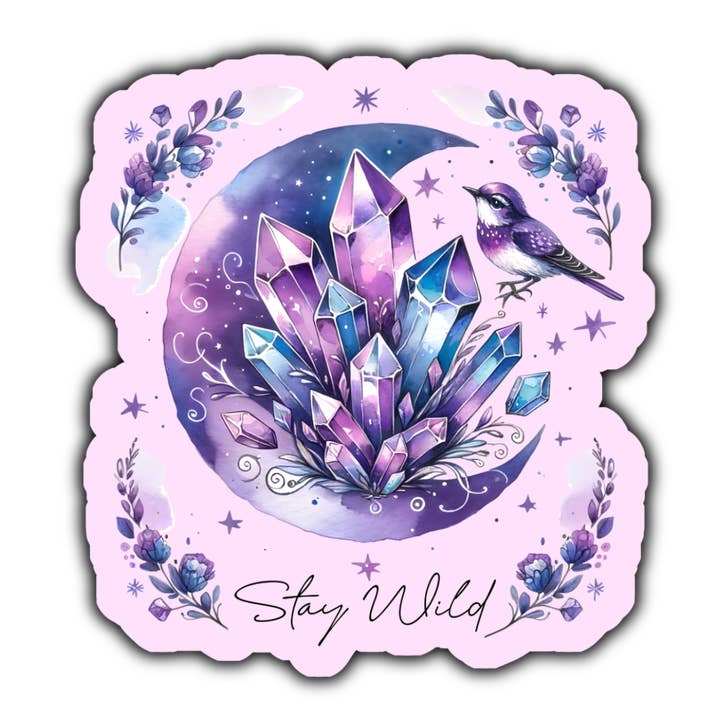 Stay wild sticker. (purple) for wholesale by Stick to it creations
