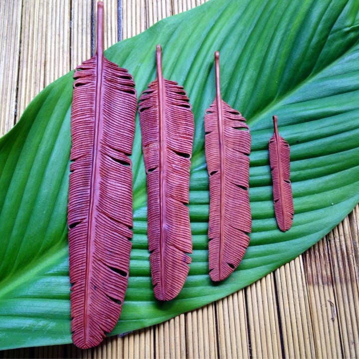 Feather Tribe - Wholesale Spiritual stone/crystal - Small Rosewood Flight Feather2