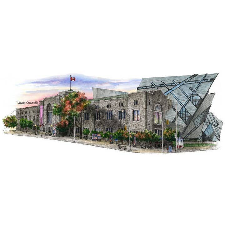 Totally Toronto Art/Sassy City Studio - Wholesale Postcard - Royal Ontario Museum Postcard