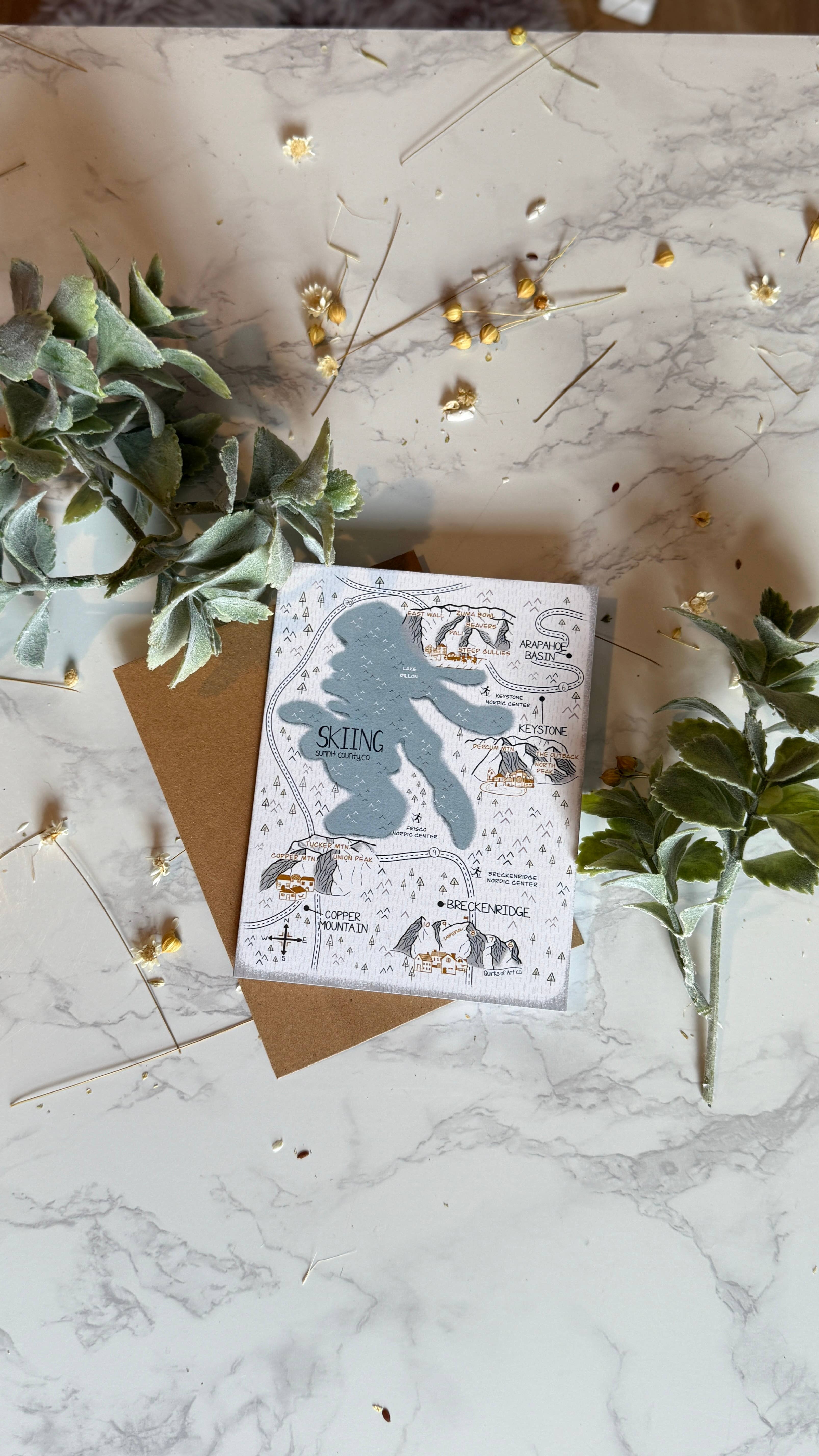 Quirks of Art co. - Wholesale Envelopes - Colorado Map Themed Stationary4