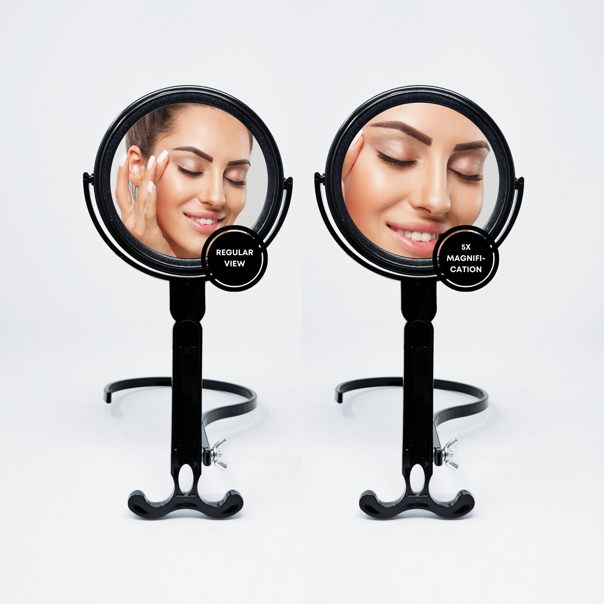 Rucci Professional - Wholesale Compact Mirror - M626/B
1X/5X Magnifying Black Plastic Neck Mirror1