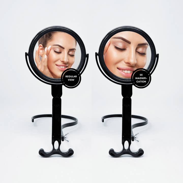 Rucci Professional - Wholesale Compact Mirror - M626/B
1X/5X Magnifying Black Plastic Neck Mirror1