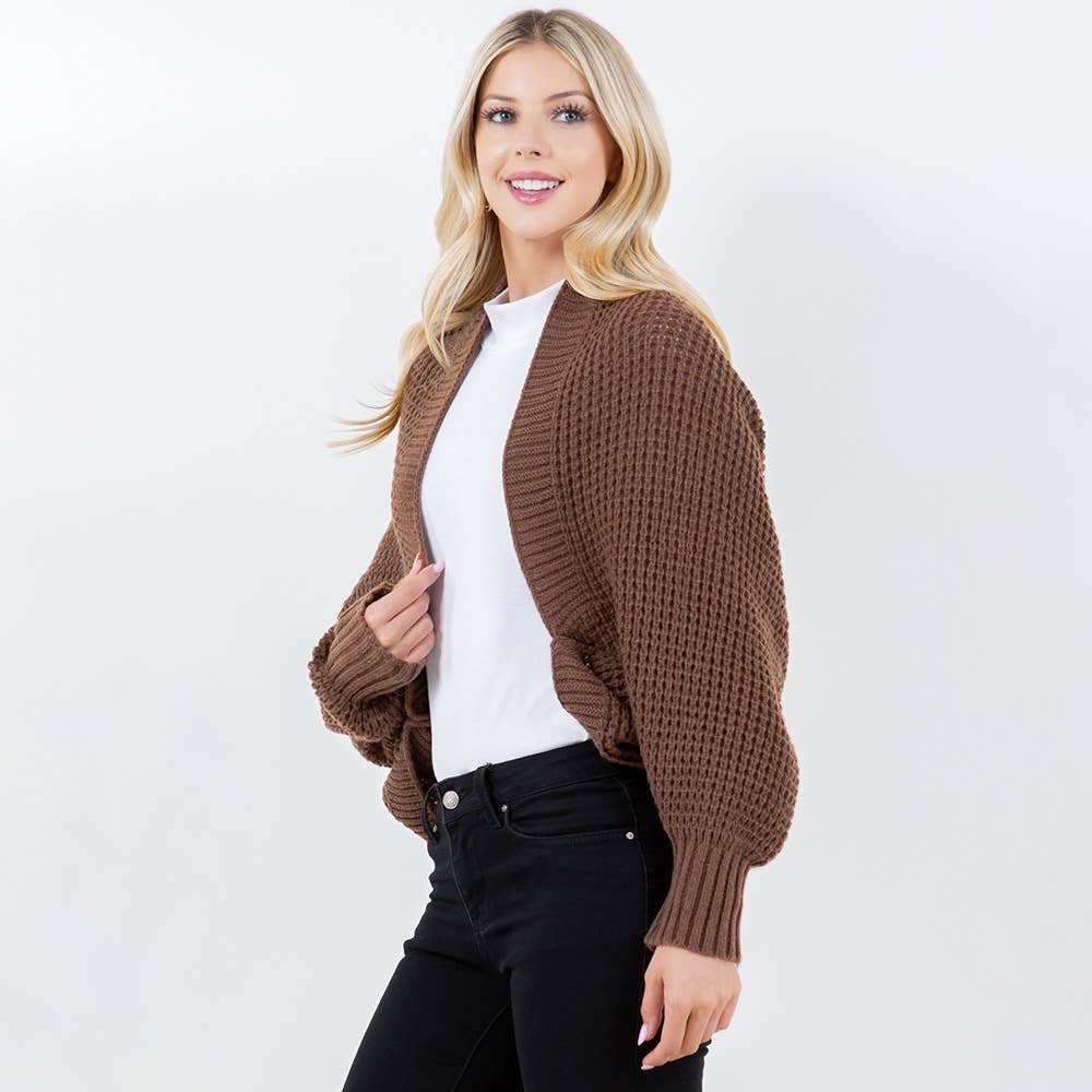 Sensibling Corp. – Engroshandel Cardigan - Dame – Hyggelig åben front strik sjal13