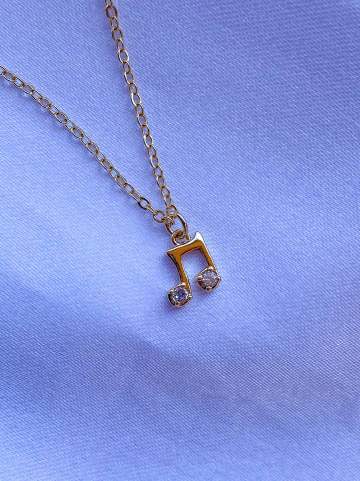Music Note Necklace for wholesale by Simply Sunshine Jewelry