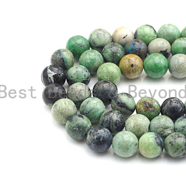 BestBeads&Beyond – wholesale Pärlor – Högkvalitativa naturliga turkosa pärlor, 6mm/8mm/10mm/12mm/14mm runda släta turkospärlor, 15,5 ”Full Strand, Sku #U773
