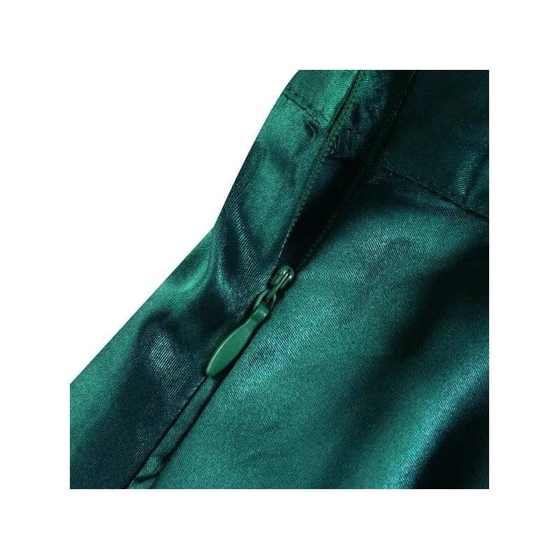 Sheer Trend - Wholesale Skirt - Women's - Satin High Waist A Line Midi Skirt4