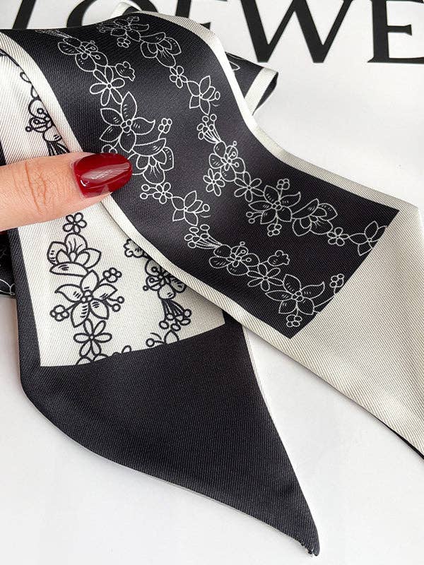 ShieldChic - Wholesale Scarf - Women's - Contrast Color Flower Print Scarf6