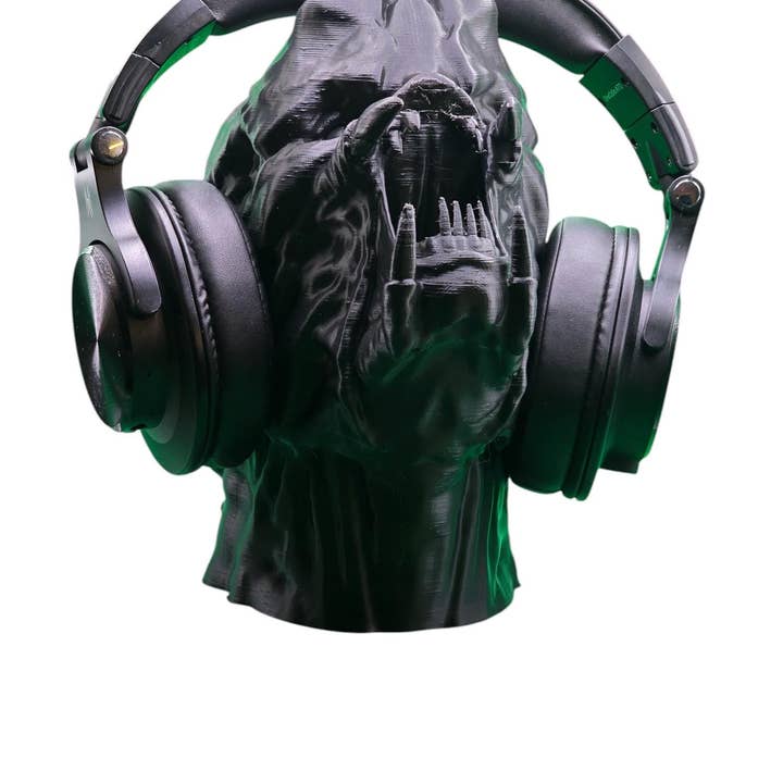 Support de casque Monster Head 2 – Support de casque unique pour les joueurs, décoration de configuration PC, accessoire de bureau effrayant et cool, cadeau pour gamer pour la vente par PerfectionIn3D