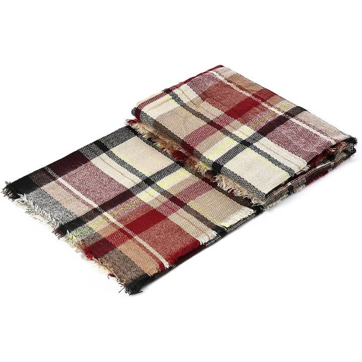 Diacly – wholesale Scarf – Women's – Plaid Checker Pattern Big Scarf2