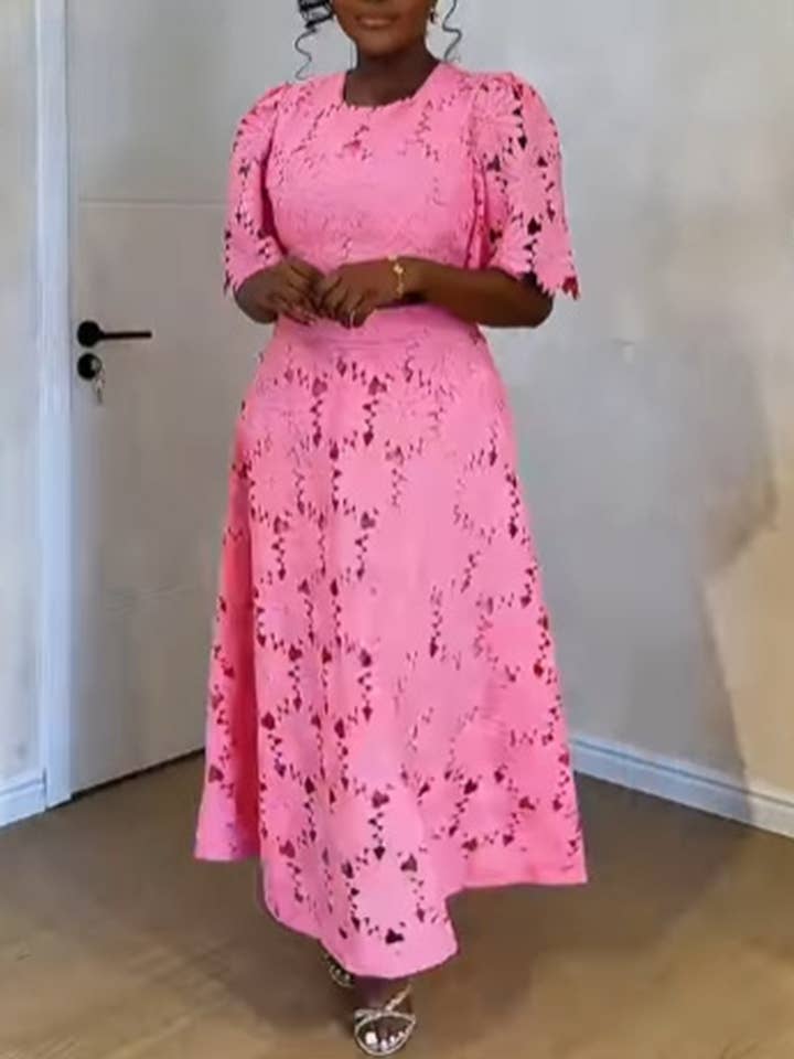 EmberLoom - Wholesale Top & Skirt Set - Women's - Floral Cut-Out Top and Midi Skirt Ensemble5